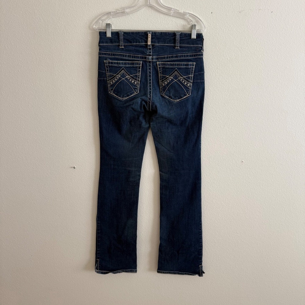 Ariat REAL Denim Womens Slim Bootcut Jeans Dark Wash Studded Pockets Size 28L - Picture 5 of 7
